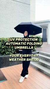 TREVOR UV Protection Automatic Folding Umbrella – UPF50+ Foldable Light Windproof Payung Pelindungan Automatik 防晒遮阳伞