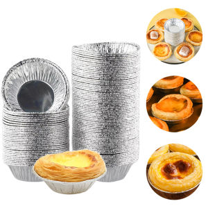 50/100/200PCS Disposable Aluminum Foil Cups Egg Tart Cake Dessert Baking Molds Household Kitchen Dessert Shop Baking Tools