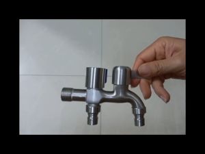 Vòi nước 2 đầu ra inox sen tắm lạnh inox vòi nước phòng tắm inox 2 đường nước ra vòi 2 đường xả gắn tường