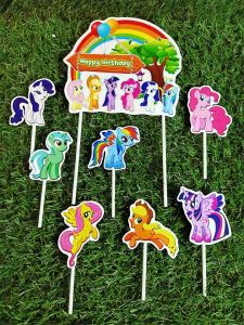 Topper Cake kuda poni hiasan kue ulang tahun happy birthday