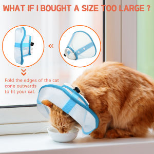 A fashionable contrast color stitching pet Elizabethan collar sterilization care collar for cats and dogs grooming collar to pre