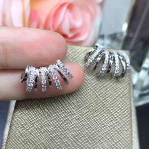 Huitan New Trendy Claws Design Piercing Earrings for Women with Dazzling CZ Stone Modern Earrings Fashion Versatile Jewelry