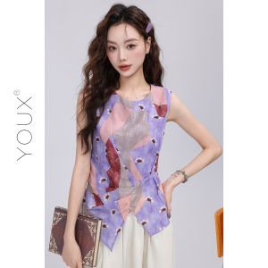 YOUXIANG | Áo Blouse Không Tay Thiết Kế Độc Đáo Cho Phụ Nữ Mùa Hè
