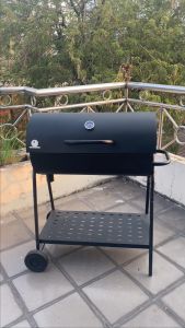 Bếp nướng bbq thùng phi bếp nướng than hoa ngoài trời bếp nướng inox sân vườn cao cấp bếp nướng nắp đậy giá rẻ