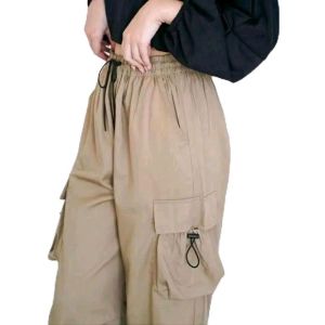 celana panjang wanita celana cargo serut terlaris