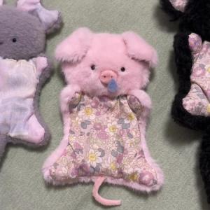 UBT | Adorable Handmade Bean Bag Toys Pig Mouse Soothing Sleep Handkerchief Doll Gift