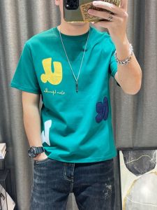 Áo Thun Nam Tay Ngắn Mùa Hè 2025 Thời Trang Cotton Lụa Đa Năng Phong Cách Hip Hop Tay Lửng Áo Thun Nam Thường Ngày Mùa Hè