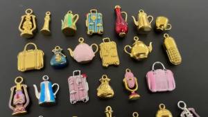 10 Chiếc Mặt Dây Chuyền Bằng Thép Không Gỉ Hình Tháp Eiffel Hình Nón Nhọn Hình Mắt Quỷ Men Tráng Men Dùng Làm Đồ Trang Sức Tự Làm Nhiều Kiểu Dáng Khác Nhau Dùng Cho Túi Xách Và Vali