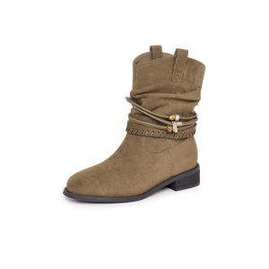 Reemoor | Retro Western Boots Coarse Heels