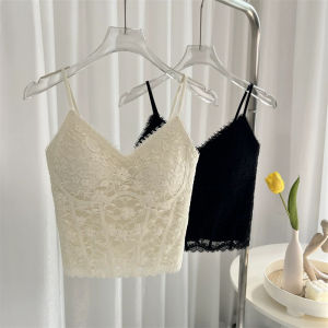 Áo Ba Lỗ Kiểu Pháp Gợi Cảm Dành Cho Nữ Áo Ngực Bên Trong Có Thể Mặc Ngoài Trời Áo Vest Lưng Đẹp Có Đệm Ngực Chất Liệu Polyester Mùa Hè 2025