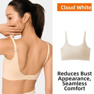 JANEST | Flattering Big Chest Minimizer U-Back Bra With Thin Straps And Foundation Liquid-Like Finish For Summer