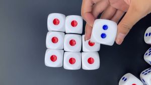 Bộ 2 viên xí ngầu acrylic size lớn 30mm dùng sưu tầm chơi game