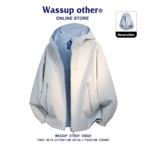 Double-Sided Hooded Windproof Jacket Loose