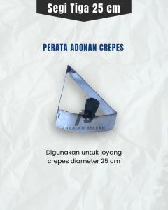 Segitiga Stainless Cetakan LoyangWajan Crepes Besar 30 Cm 25 Cm 40 Cm Perata Adonan Wajan Crepes