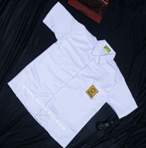 BAJU PUTIH PENDEK SMP BAHAN ELEMEN