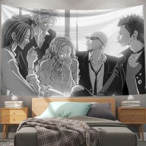 VIKAMA Cổ Điển Anime Nhật Bản Cô Gái Tấm Thảm Treo Tường Nghệ Thuật Sợi Polyester Trang Trí Thẩm Mỹ Cho Phòng Ngủ Phòng Khách Phòng Esports