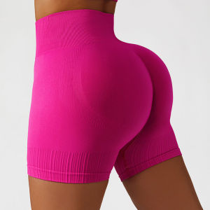 Solid Color Hip-Lift Stretch Yoga Shorts Pure Color Boost Butt Elastic Yoga Shorts Womens Fashion Bottoming Pants
