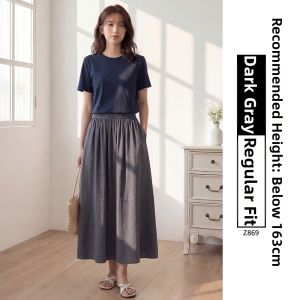 YAYANGREN | Anti-Wrinkle White Linen A-Line Bloom Skirt