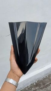 Cover Front Top Panel Dasi Buta Honda Beat Deluxe Beat Street 2020 / Dudukan Nopol Depan Beat New Led - warna hitam doff hitam metalik