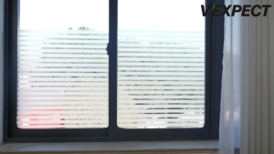 1M Stripe Frosted Self-Adhesive Glass Film Office Bathroom Door Window Decoration Sticker