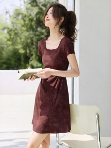 MOHANYIMEI | Casual Colorful Ruffled T-shirt Dress