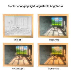 2023 New Light Painting Led Night Light Atmosphere Table Lamp Wall Lamp Home Decoration Indoor Sunlight Wall Decor Bedroom Gift