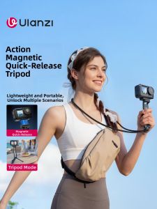 Ulanzi | Magnetic Quick Release Foldable Selfie Stick Handheld Mount for Action Cameras