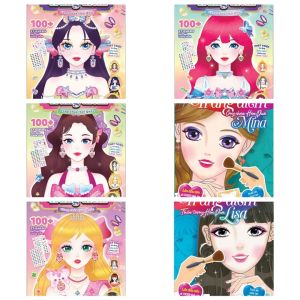 Combo Sách Trang Điểm - Công Chúa Hàn Quốc Và Thần Tượng Hàn Quốc: Yuna Mina Jenny Myra Hana Lisa (Có Sticker) - 6 Cuốn