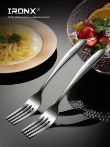 Ironx Western Dinner Fork 304 Stainless Steel Thickened Main Course Steak Hotel Home Salad Small Fork for Children Dessert