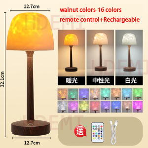 Rechargeable LED Table Lamp 3/16 Colors Water Ripple Atmosphere Light Touch/Remote Control Type-C for Home Decor