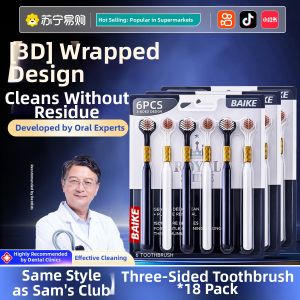 Soft Bristle Toothbrush for Adults Men Women Ultra Fine Three-Sided Oral Care Professional Cleanse Brand Sam 2969