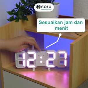 Jam Meja Dinding Digital LED Clock 8018