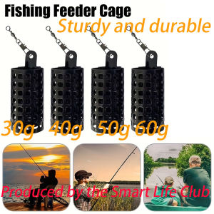30G40G50G60G Carp Fishing Bait Basket Sturdy Metal Material Fishing Bait Cage Portable Trap Bait Basket Essential Fishing Accessories for Anglers Fishing Tools