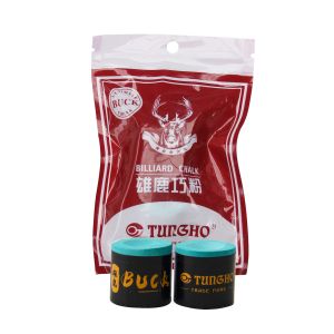 ชอล์กบิลเลียดทรงกระบอกสีเขียว 2 ชิ้น ผงถูไม้คิว  อุปกรณ์บิลเลียด อุปกรณ์กันลื่น สำหรับลูกแปด/เก้า/คารอม