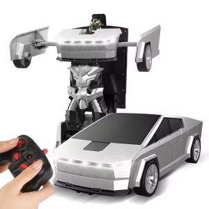 Remote Control Transforming Robot Car Toy for Kids – 2.4GHz RC Vehicle with LED Lights 360° Spin Drift Mode Gift for Boys