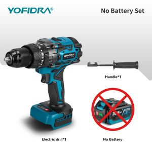 Yofidra | YOFIDRA 900N.m 20+3 Torque Brushless Electric Impact Drill 13MM Cordless Screwdriver Drilling Power Tool For Makita Battery Pin