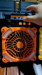 Portable Solar Fan Outdoor Camping Fan for Tents Rechargeable Folding Desk Fan with Lights Powerbank now