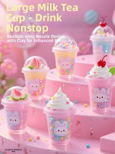 Girls Mini DIY Milk Tea Cup Toy Craft Set