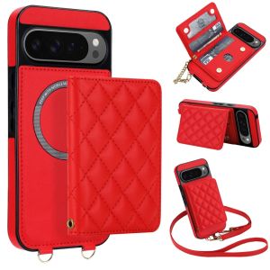 For MagSafe Magnetic Detachable Wallet Phone Case For Google Pixel 10 Pro XL 10a 9a 8a 9 8 Card Holder Crossbody Lanyard Cover