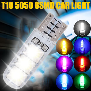 【Moto-Foot Life】Car Led Bulb T10 5050 6smd License Plate Light High Brightness Led Tail Width Light