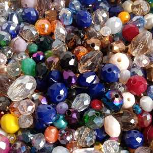 Kristal Ceko Tabur Mutiara & Mix Warna Ukuran Kombinasi 20 Gram