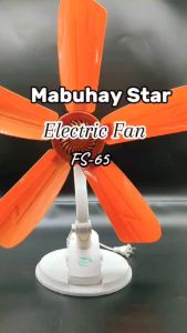 MABUHAY STAR FS65 Electric Fan 5 Blades Dual purpose Clip or Stand Desk Fan