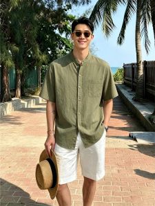 ZHUOCAN | Summer Beach Resort And Wealthy Style Linen Set Men