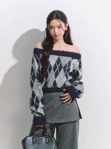 OIOI ESSE | Áo Sweater Knit Vintage Dơi Vai Ngắn Rộng