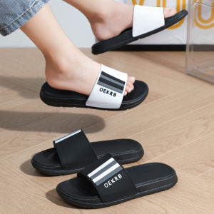 Outwear Kids Slippers Summer Boys Vertical Pattern Kids Home Thick Sole Non Slip Middle School Boys Primary School Students Outdoor Sandals