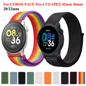 22mm 20mm Band For COROS PACE Pro 4 3 2 Nylon Loop Correa Bracelet For COROS APEX 4 42mm 46mm APEX 2 2Pro Adjustable Strap