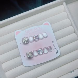 เล็บประดับเพชร K9 หมุนสี่ใบ ชุดเล็บเด็ก 3-10 ปี ระดับไฮเอนด์ หรูหรา ทำด้วยมือ เล็บประดับน้ำมันสำหรับนักเรียน