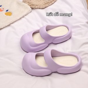 XMISTUO | Dép Bệt Đế Dày Phong Cách Tiên Cá Nơ Chống Trượt