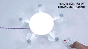 Ceiling Fan With Led Light Drone Ceiling Fan Light with Remote Control 5 Foldable Silent Blades 60W 3 Colors Dimming E27 Hanging Fan for Bedroom Living Room