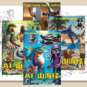 Italian Brainrot Coloring Books Anime Game Tung Tung Tung Sahur Coloring Drawings Stationery Funny Tralalelo Stick Figures Gift